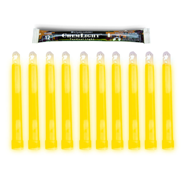 CYALUME CHEMLIGHT 6" | TACTICAL MILSPEC GLOW STICKS 10-PACK